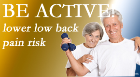 Pure Chiropractic describes the relationship between physical activity level and back pain and the benefit of being physically active.