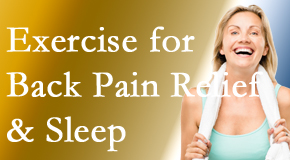 Pure Chiropractic shares recent research about the benefit of exercise for back pain relief and sleep.