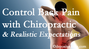 Pure Chiropractic helps patients establish realistic goals and find some control of their back pain and neck pain so it doesn’t necessarily control them.