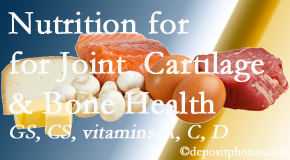 Pure Chiropractic explains the benefits of vitamins A, C, and D as well as glucosamine and chondroitin sulfate for cartilage, joint and bone health.