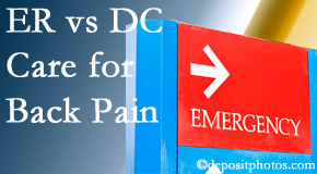 Pure Chiropractic welcomes Concord, NC back pain patients to the clinic instead of the emergency room for pain meds whenever possible.