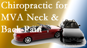 Pure Chiropractic provides gentle relieving Cox Technic to help heal neck pain after an MVA car accident.