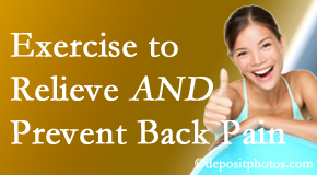 Pure Chiropractic urges Concord, NC back pain patients to exercise to prevent back pain and get relief from back pain. 