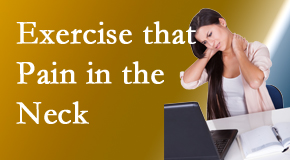 Pure Chiropractic manages job-related neck pain with spinal manipulation and some exercise mixed in.